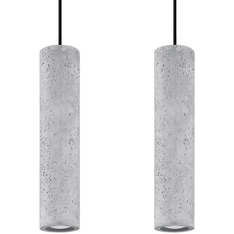Sollux - Twin Hanging Pendant Light Grey GU10 Twin Hängende Pendelleuchte Grau GU10