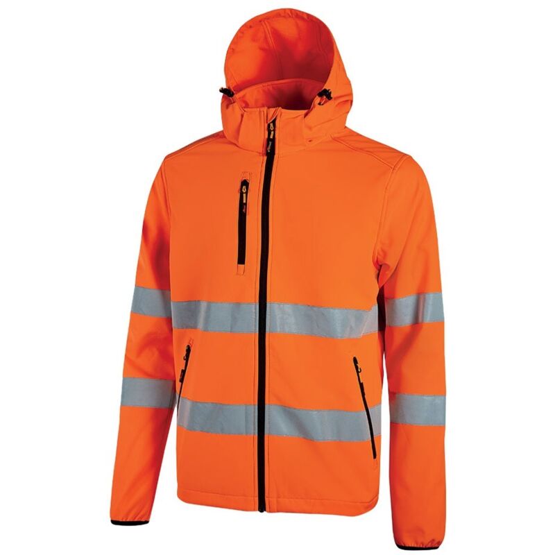 U-Power Cursa Warnschutz-Softshelljacke - S - Arancione