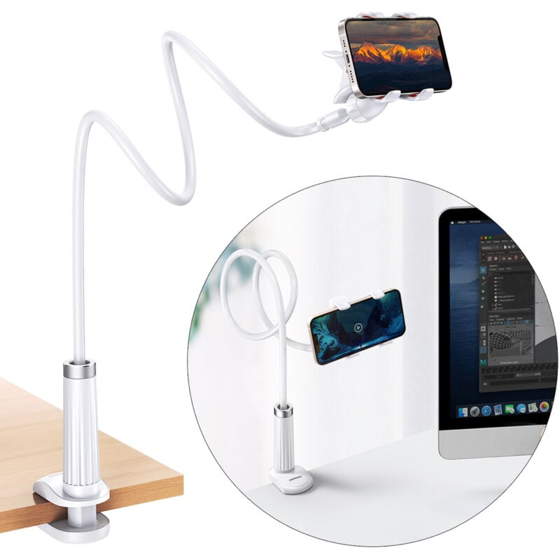 Ugreen - Handyhalterung für Bett Schwanenhals Halterung Handy Tischhalterung kompatibel mit Smartphones 4-7,2'