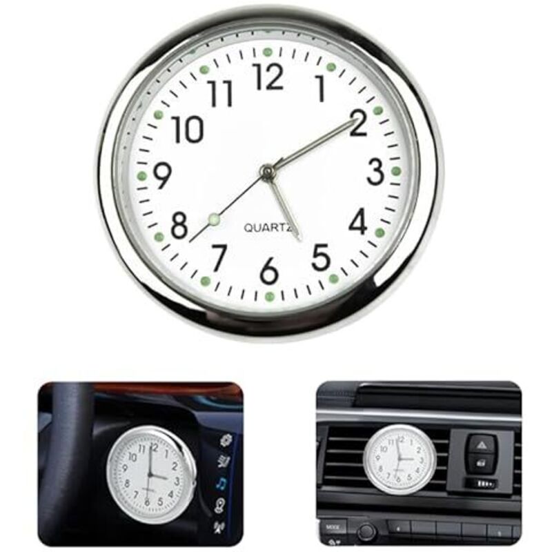 Uhr für Auto Armaturenbrett Autouhr Selbstklebend Leuchtende Auto Uhr Universelle Taschenuhr Auto Lüftungsschlitz Clip Uhr für Auto Lnnendekoration