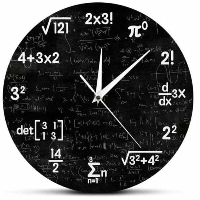 Dolaso - Uhr, Mathematik-Wanduhr, Mathematik-Uhr, Abschlussgeschenk, Kinder, Formel, Mathematik, Symbole, Uhr, Schlafzimmer-Dekoration,