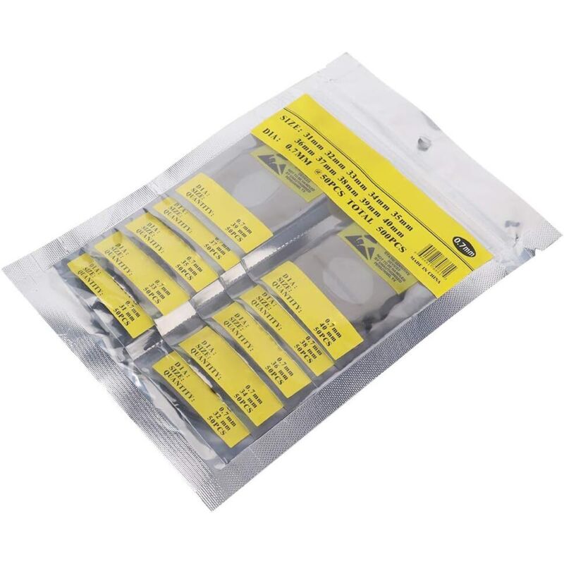 Uhren-O-Ring mm, Uhrendichtung Lärche, Uhrendichtung 30 mm, Gummi-O-Ring-Kit 32 42 mm 500 Stück O-Ring-Beutel Gummidichtung Uhr