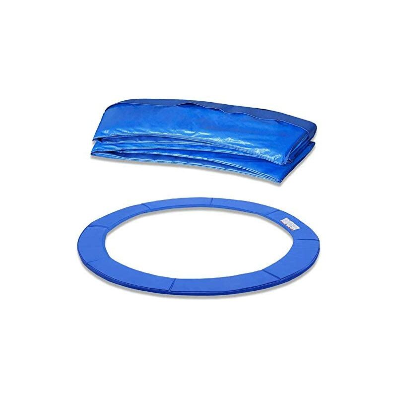 Federabdeckung Trampolin Randabdeckung, UV-resistent Randschutz, Sicherheitsmatte, Blau, 30cm Breite, fuer Trampolin Ø244 cm - Uisebrt