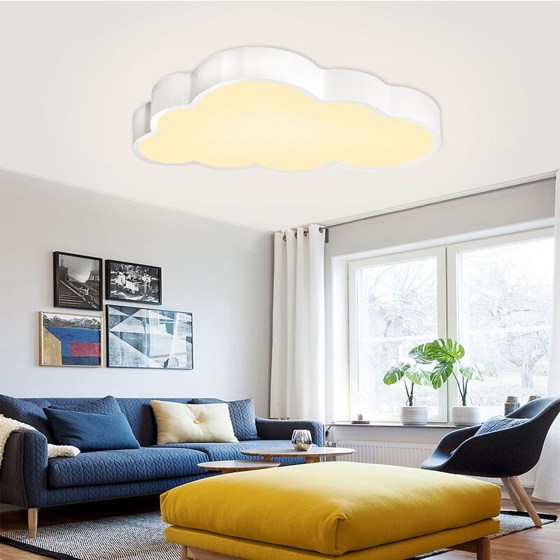 UISEBRT LED Deckenleuchte Wolken Deckenlampe Kinderzimmer 48W Ultradünne Dimmbar Kreative Wolkenlampe mit Fernbedienung für Babyzimmer Schlafzimmer