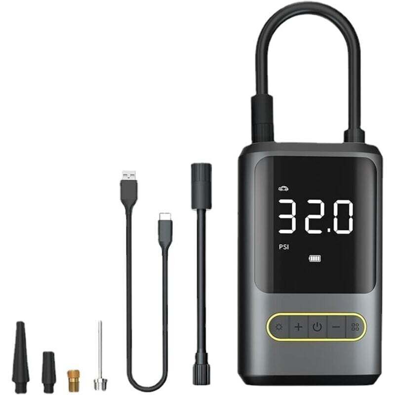 Ulisem 150PSI Tragbare Reifenfüller-Luftpumpe mit digitalem Druckmesser, 4000 mAh Akku, kabellos für Autos, Motorradreifen, Luftmatratze,