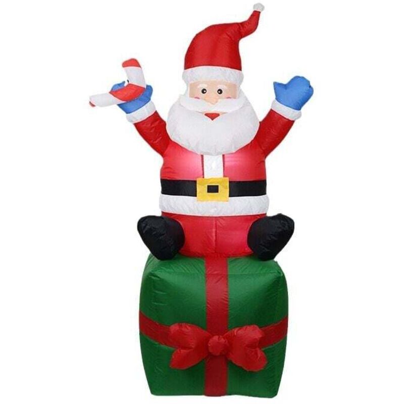 Ulisem 1,8 m riesige aufblasbare Weihnachtsdekoration, Weihnachtsmann-Dekoration, mit Seil, Erdspießen, langlebige Weihnachtsgeschenk-Dekoration,