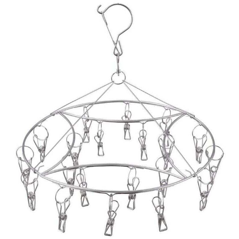 Ulisem (20 Wäscheklammern, 1 Packung) Sockentrockner aus Edelstahl für Unterwäsche, Dessous, Babykleidung und kleine Wäschestücke