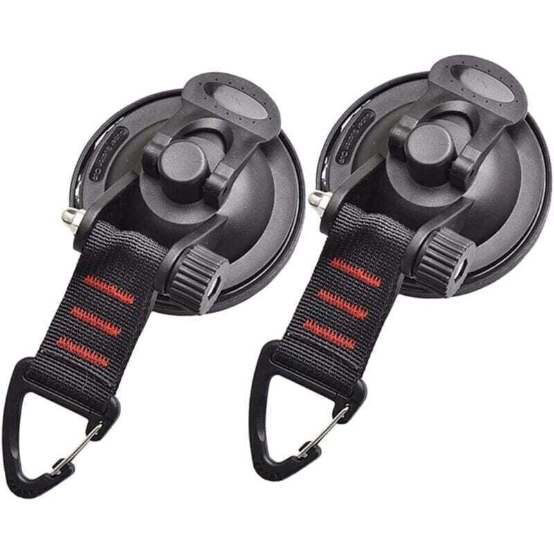 Ulisem 2er-Pack starke Autoanker-Saugnäpfe mit Haken zur Sicherung von Seitenmarkisen für Autos, Boote, Camping und Zelte