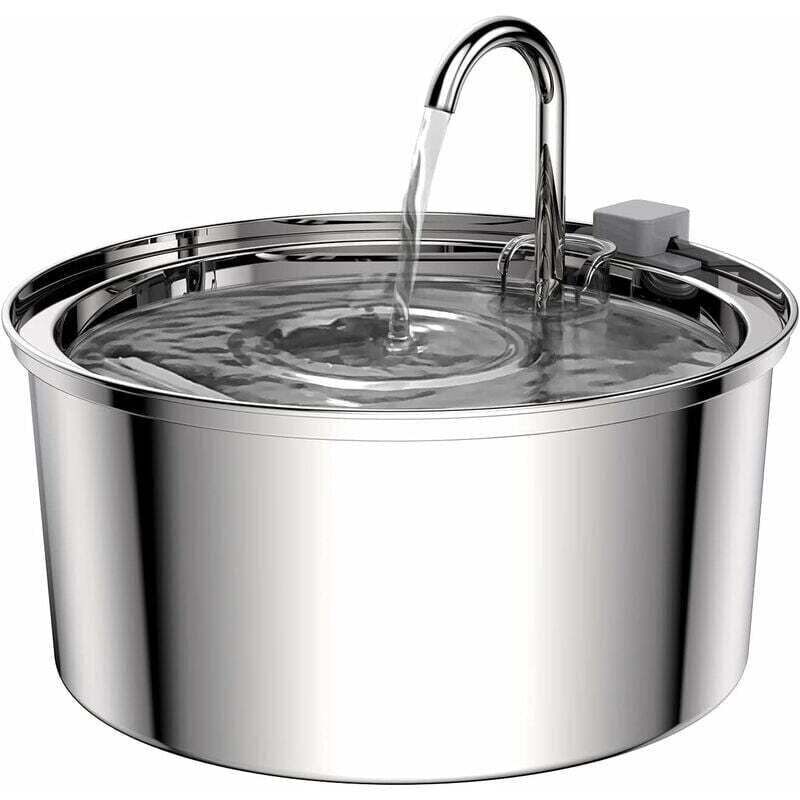 Ulisem 3,2 l Katzentrinkbrunnen, Katzenbrunnen aus Edelstahl