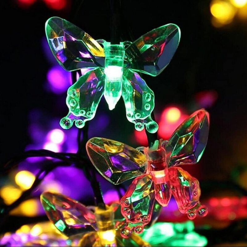 5 m 20 led Schmetterling Solar Lichterkette Outdoor Wasserdicht Solarbetriebene Lichterkette für Zaun - Ulisem