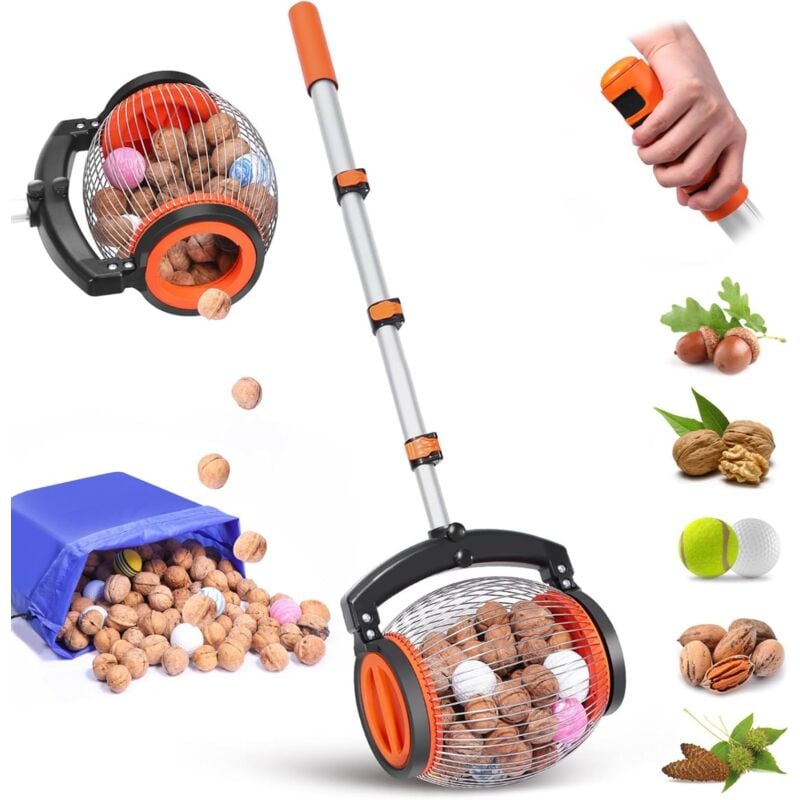 Ulisem Acorn Picker Upper Roller - Manual Rolling Nut Collector, Multifunctional Walnut Picker Upper Roller, Leaf Picker Upper, Pecan Picker Upper,