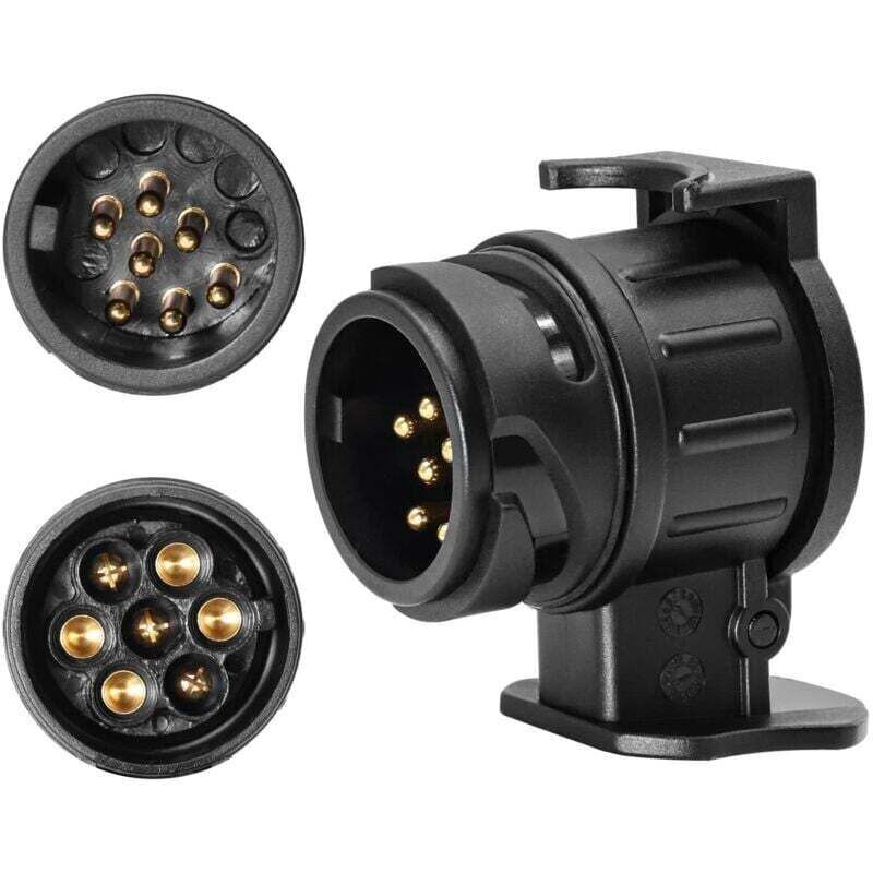 Ulisem Anhängeradapter, 13-polig auf 7-polig, 13-polige Steckdose für Autoanhänger, Traktor, Wohnwagen, Fahrradträger