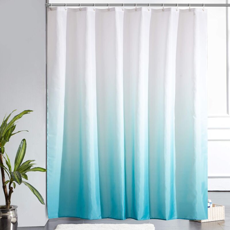 Ulisem Anti-Schimmel-Duschvorhang, maschinenwaschbarer Stoff, großer wasserdichter Polyester-Badvorhang für Eckbadewanne mit 12 Haken, 200 x 200 cm,