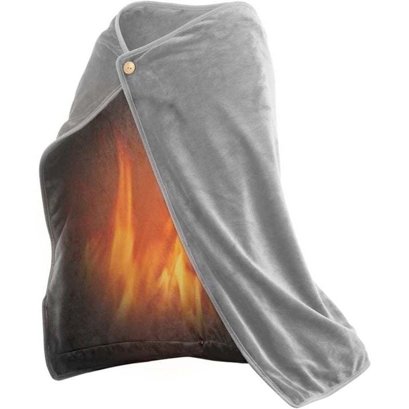 Ulisem Elektrische Heizdecke, USB-Heizschal, wiederaufladbare kabellose Heizdecke, waschbare Flanelldecke mit 3 Heizstufen für Auto, Zuhause, Büro,