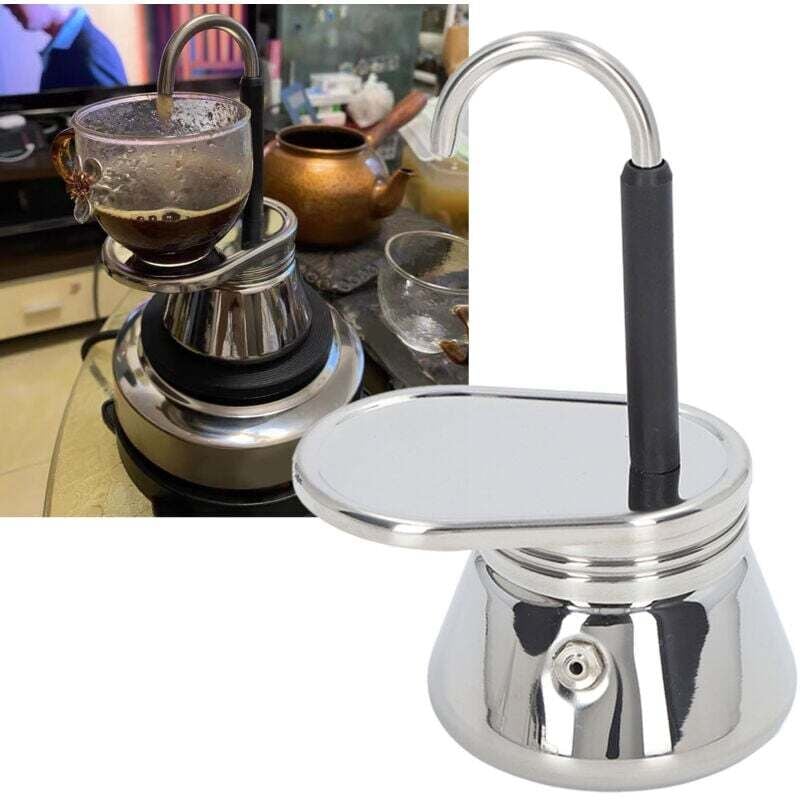 Ulisem - Italienische Kaffeemaschine, Mokkakanne mit Einzelauslauf, Camping-Kaffeemaschine, Mini-Induktions-Espressomaschine, Espressofilter für