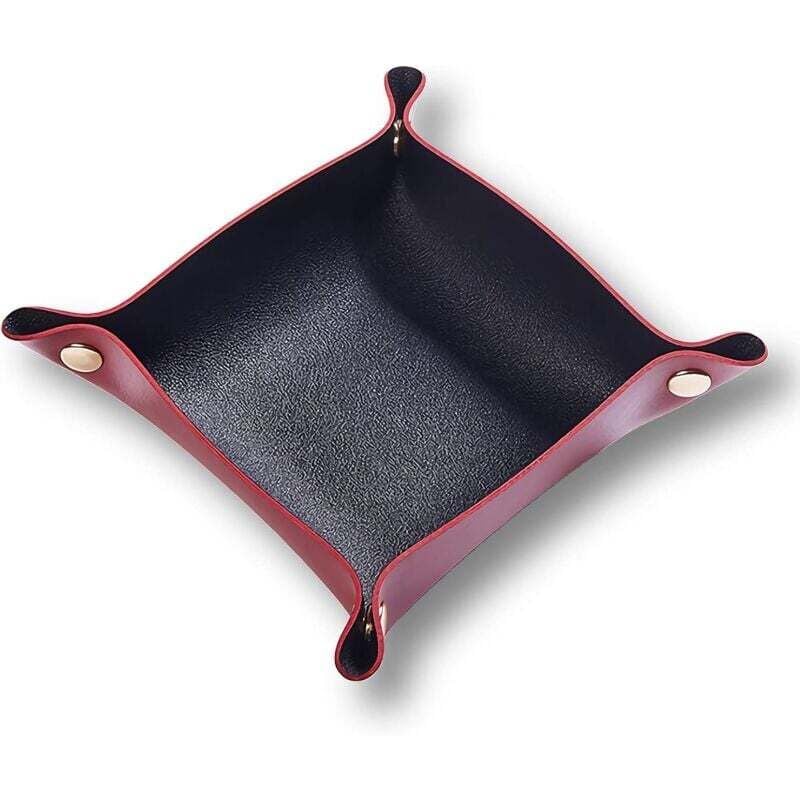 Ulisem Leder-Ablagefach für Damen und Herren, kleines Leder-Ablagefach, Schreibtisch-Organizer, Schlüsselablage