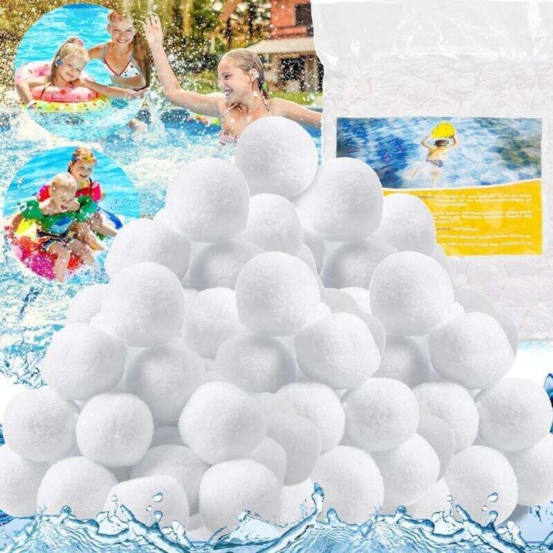 Ulisem Pool-Filterball, 800 g Filterbälle ersetzen 29 kg Sand für Poolfilter, wiederverwendbarer Filterball gilt für Filterpumpe, Poolroboter,