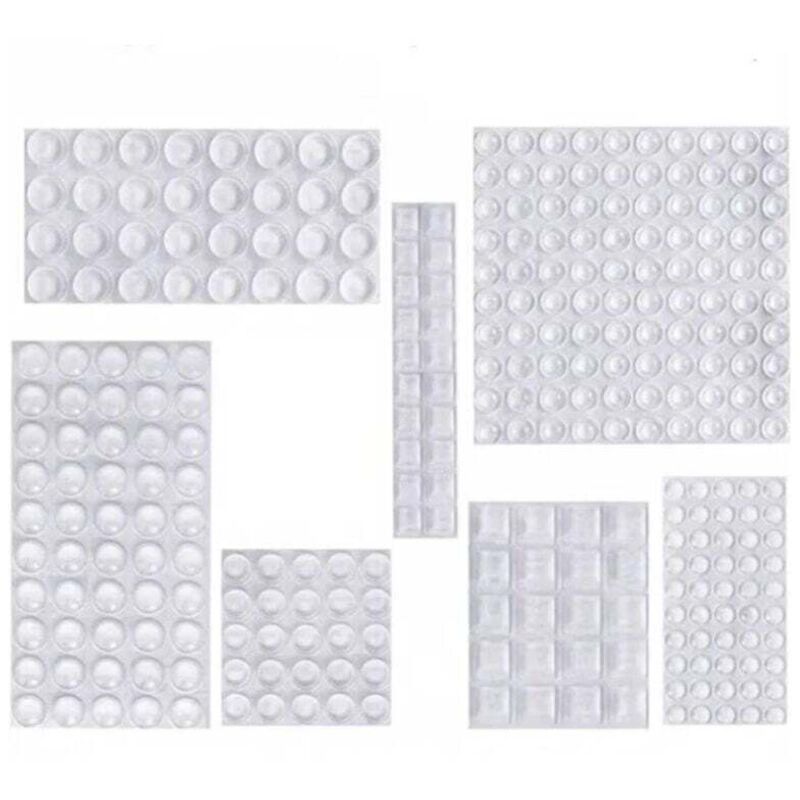 Ulisem Silikon Pad, Anti-Lärm-Stopper Selbstklebende Gummi-Schutzpads Transparentes Pad Anti-Rutsch-Füße für Schranktür, Küche, Bad, Büro 7 Größen