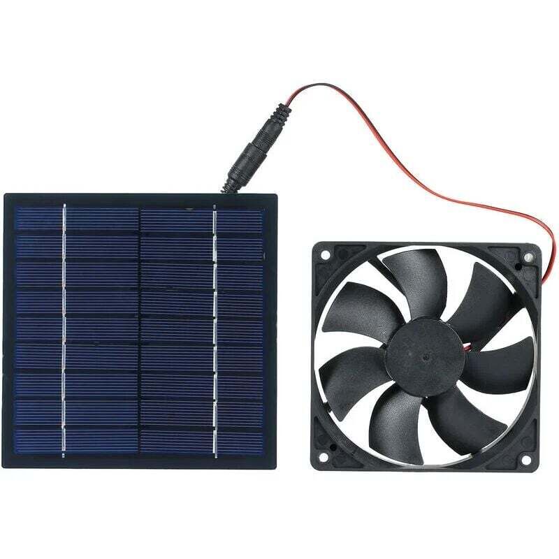 Ulisem Solarpanel-betriebener Ventilator, Mini-Ventilator, 5 W, 6 V, Solar-Abluftventilator, betrieben durch Sonnenlicht/IP65-Wasserbeständigkeit/für