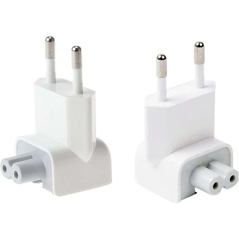 Ulisem - ac Adapterstecker Reiseladegerät Konverter, Ersatzanschluss für iPod, iPhone, iPad Tablets, MacBook Netzteil (2xEU-Stecker)