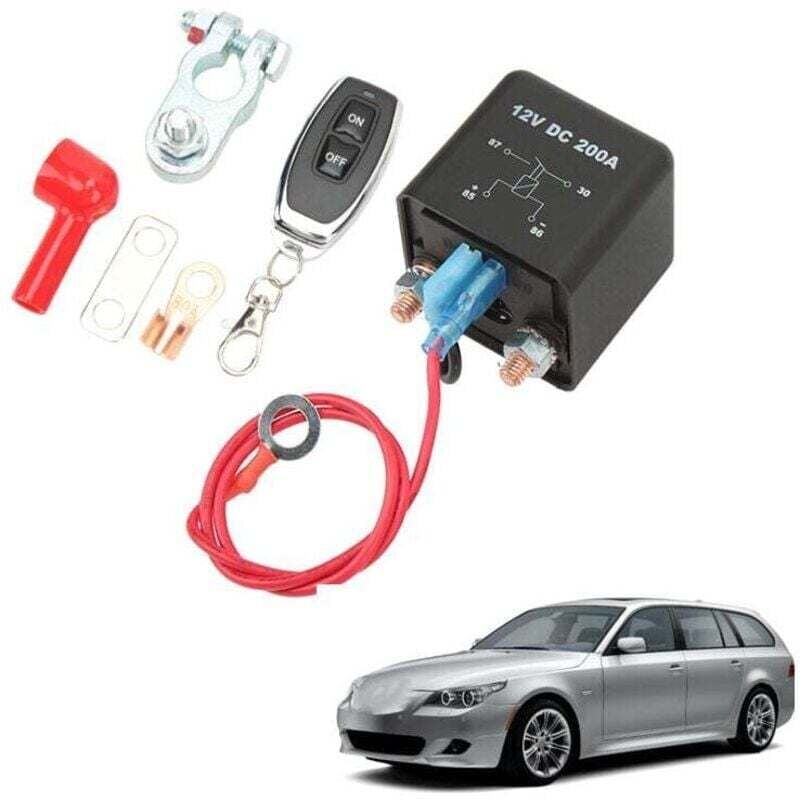 UlisemDC 12 V 200 A Autobatterie-Trennschalter, Relais-Isolator, Abschaltung, Diebstahlschutz, Kill-Schalter mit Fernbedienung für Mobilgeräte