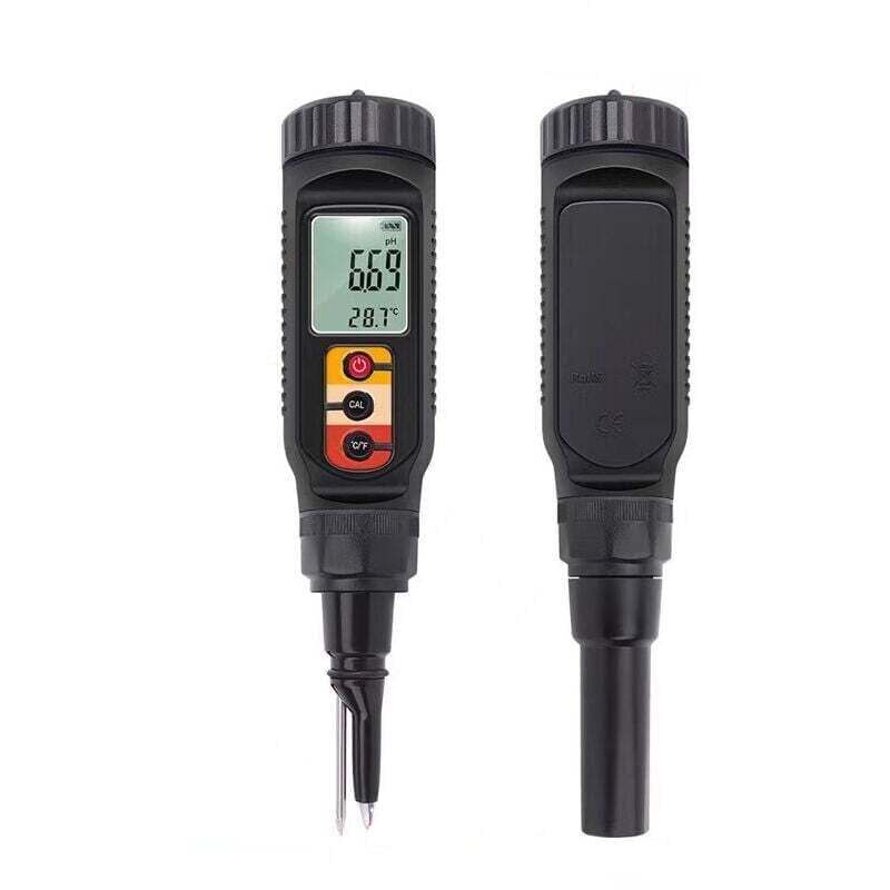 UlisemProfessional Universal-pH-Tester – Für Erde/Obst/Brot/Fleisch – Bereich 0,00–14,00 pH – Genauigkeit ±0,01 – Batteriebetrieben