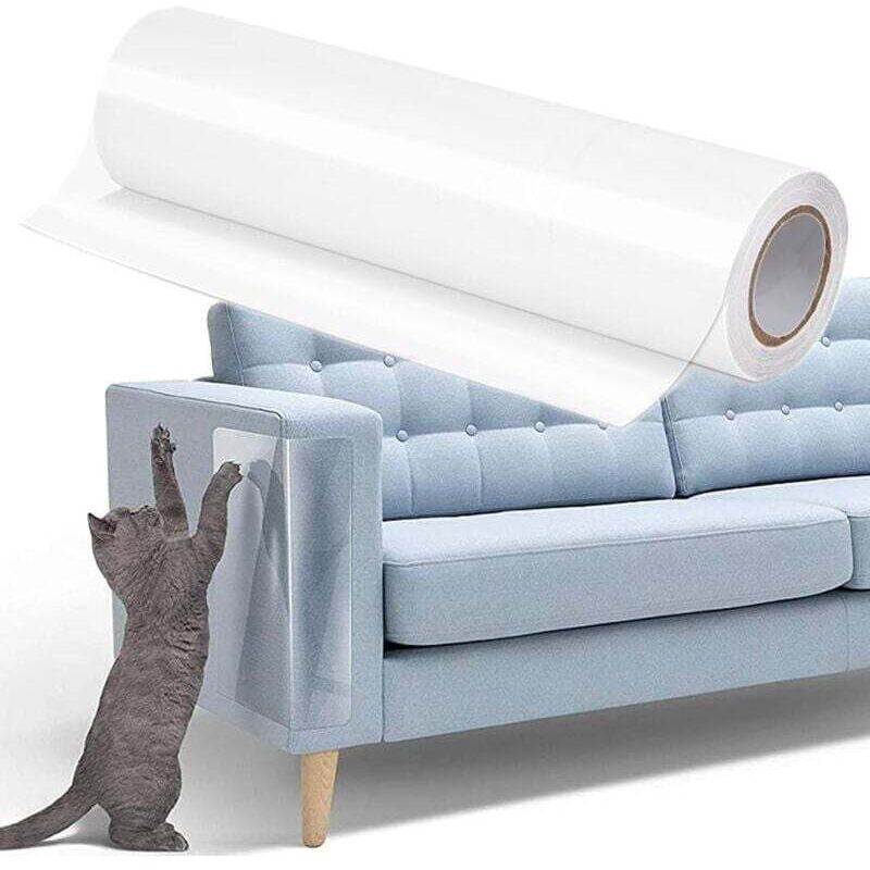Protection Sofa Cat Anti Scratch, 30 x 500 cm Anti-Katzenkratz-Sofa, Schutz für Sofa-Katzenkratzer, Anti-Kratz-Aufkleber, transparenter