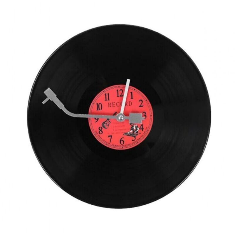 KZQ - Ultra-leise Wanduhr Schallplattenuhr Persönlichkeit Wanduhr Café Wanduhr