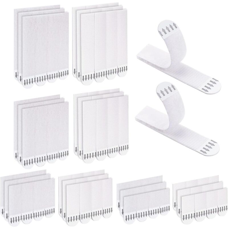 Ultra-robuste selbstklebende Bilderrahmenbänder für Großformate – 48 Paar, wandklebende Haken ohne Bohren, ideal für Fotos und Poster