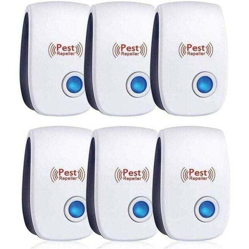 Odipie - Ultraschall-Abwehrmittel, Ultraschall-Maus 6er-Pack, Ultraschall-Maus und Ratte, wirksam gegen Mäuse, Ratten, Fliegen, Mücken, Schädlinge,