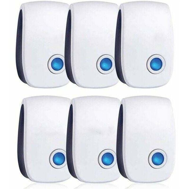 XVX - Ultraschall-Abwehrmittel, Ultraschall-Mäuse, 6 Stück, Ultraschall-Maus- und Rattenabwehrmittel, wirksam gegen Mäuse, Ratten, Fliegen, Mücken,