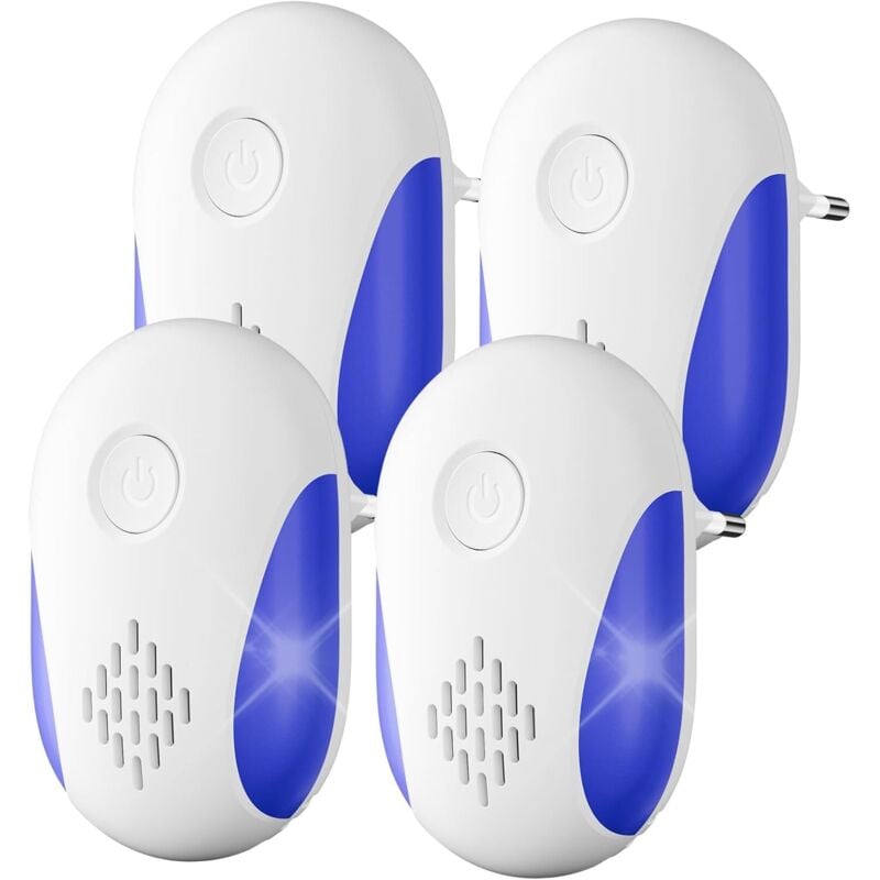 Ultraschall-Mäuse- und Rattenabwehr, 4er-Pack, leistungsstarker Ultraschall-Schädlingsbekämpfer zur effektiven Abwehr von Mäusen, Ratten, Nagetieren,