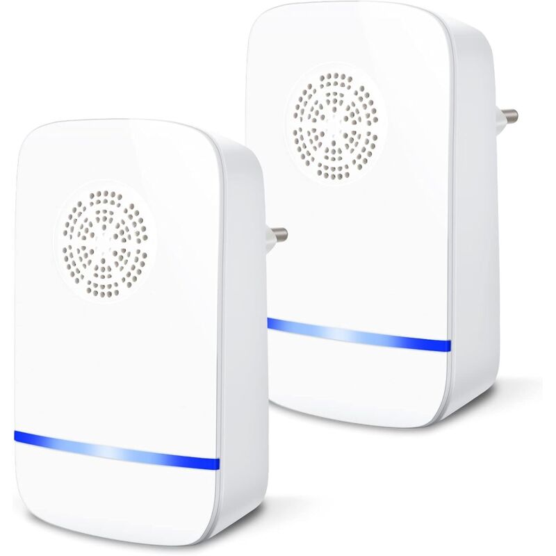 Ultraschall-Mückenschutzmittel gegen Ameisen, Kakerlaken, Fliegen, Spinnen, Bettwanzen, Ratten und Mäuse für den Innenbereich (2er-Pack)