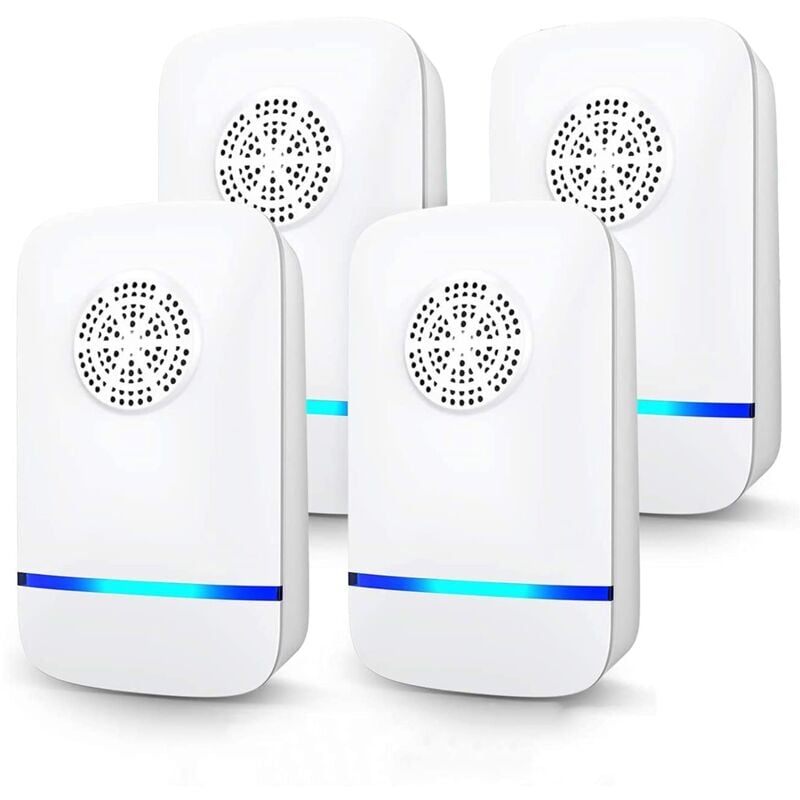 Ultraschall-Abwehrmittel, 4 Stück, Mäuseabwehr-Stecker, elektrischer Ultraschall-Mückenschutz, Ultraschall-Mäuse und Ratten, tragbarer