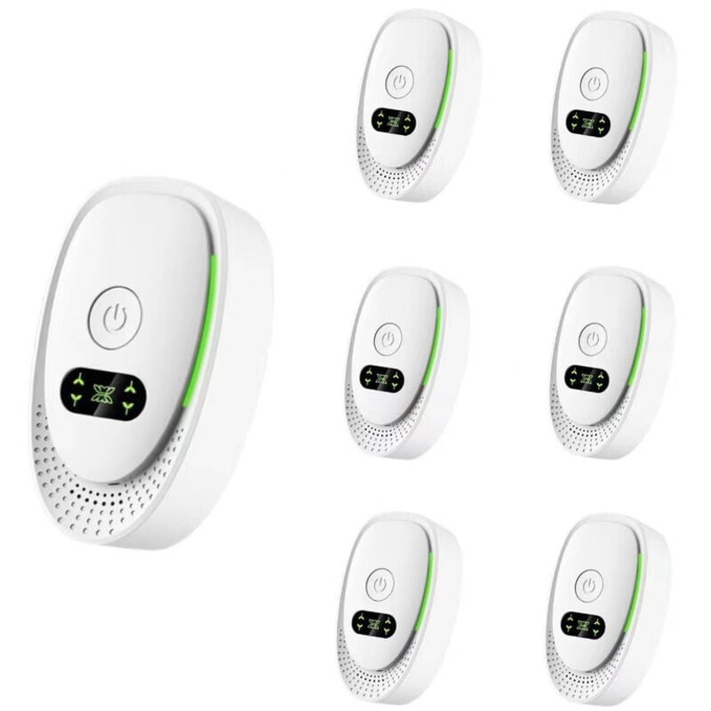 Odipie - Ultraschall Vertreiber, 6 Stück gegen Mäuse, Ratten, Mücken & Spinnen Elektronisches Multifunktions Abwehrmittel für Ameisen, Kakerlaken und