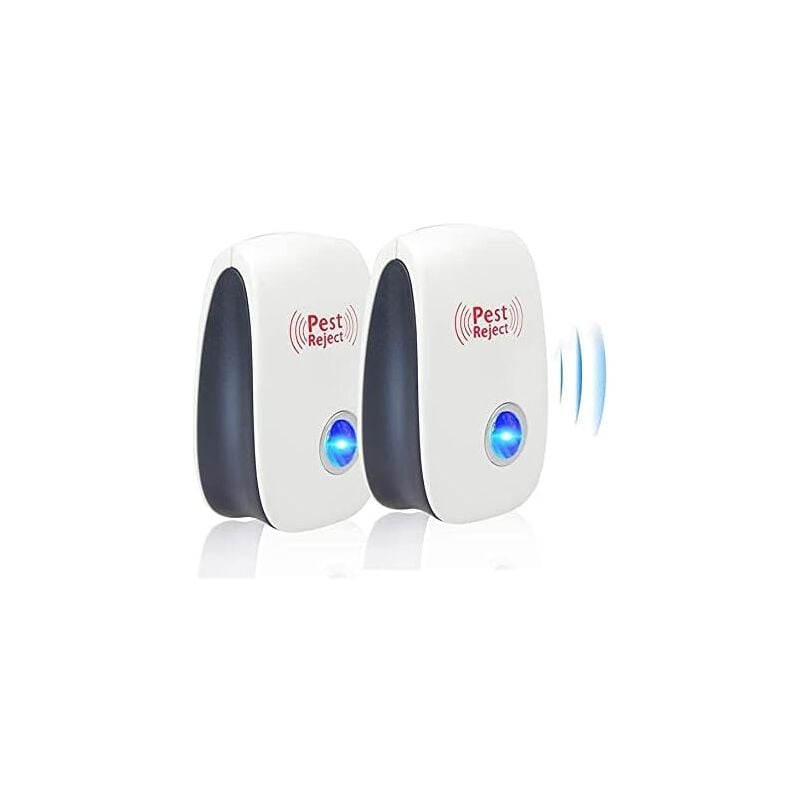 Irisfr - Ventdest Ultraschall-Abwehrmittel, Anti-Mücken, Insekten, Spinnen, Mäuse, Parasiten, Ratten, Kakerlaken, Ameisen, 2 Stk