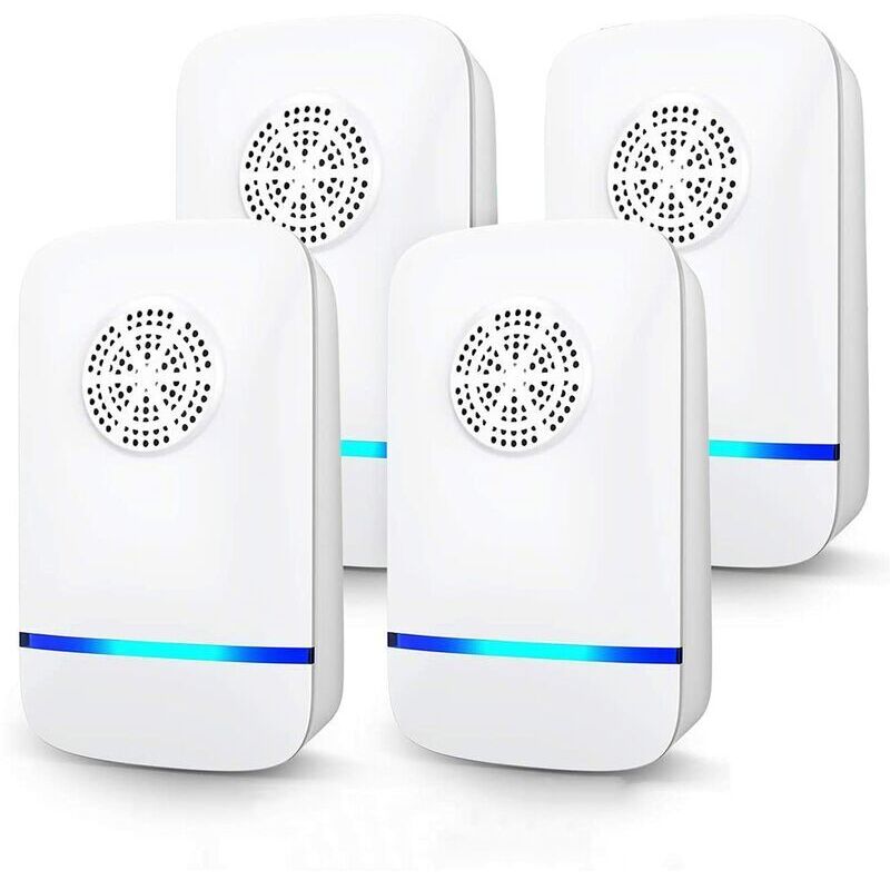 Ultrasonic Repellent 4 Pack Mouse Repellent Plug Elektrischer Ultraschall-Mückenschutz Ultraschall für Mäuse und Ratten Tragbarer Mückenschutz für
