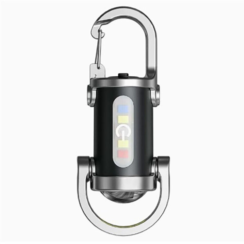 Ultrastarke LED-Taschenlampe, wiederaufladbar, USB C, wasserdicht, 7 Modi, Schlüsselanhänger-Taschenlampe, Outdoor, Camping, Notfall, Angeln
