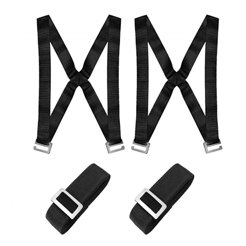 Umzugsgurt, Umzugsgurte bis 360 kg, Hebegurt, Umzugshilfe für Klavier und Transport schwerer Möbel, Fontainebleau schwarzer Tragegurt, 2 Gurte + 2