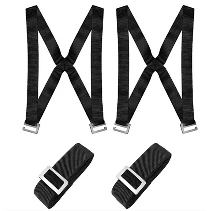 Umzugsgurt, Umzugsgurte bis 360 kg, Hebegurt, Umzugshilfe für Klavier und Transport schwerer Möbel, Fontainebleau schwarzer Tragegurt, 2 Gurte + 2