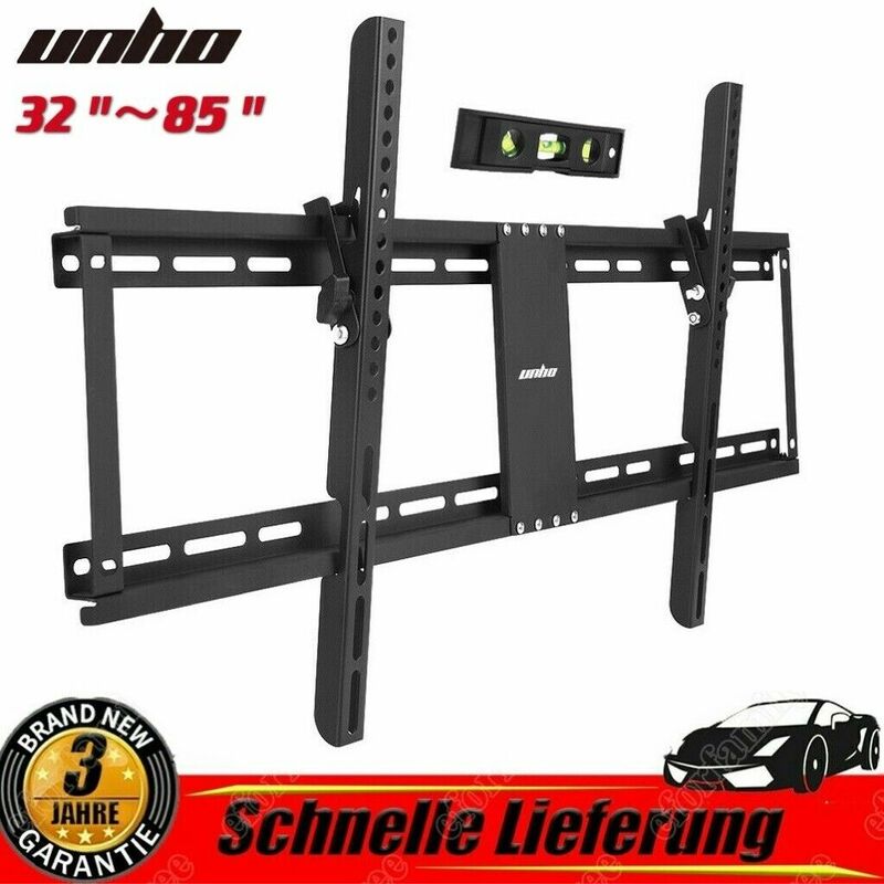 Unho - tv Wandhalterung neigbar für 32' - 85', vesa max.800x400, bis 45kg - tv Halterung, Fernsehhalterung, Fernseher Wandhalterung - schwarz