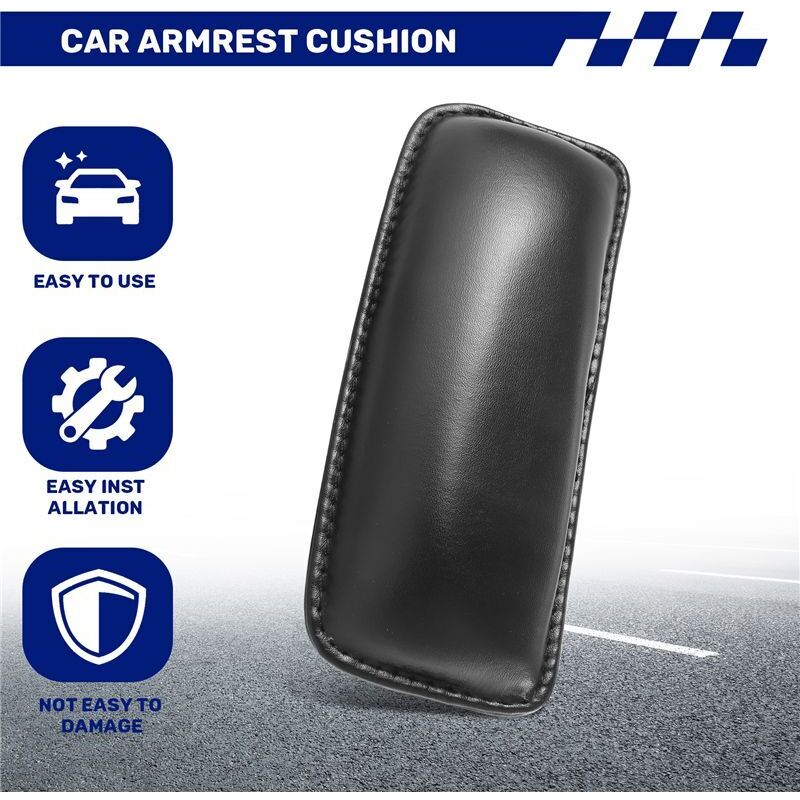 Universal Auto Armlehnen Kissen Automotive Weiches Leder Mittel Konsole Kniepolster TüR Armlehne Ellenbogen Polster Komfort Kissen,1 STÜCK