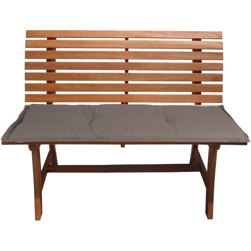 Universal Bankauflage 120 cm - taupe - Gartenbank Sitzpolster waschbar - Garten Sitzbank Kissen Hollywoodschaukel Auflage Fensterbank Auflage