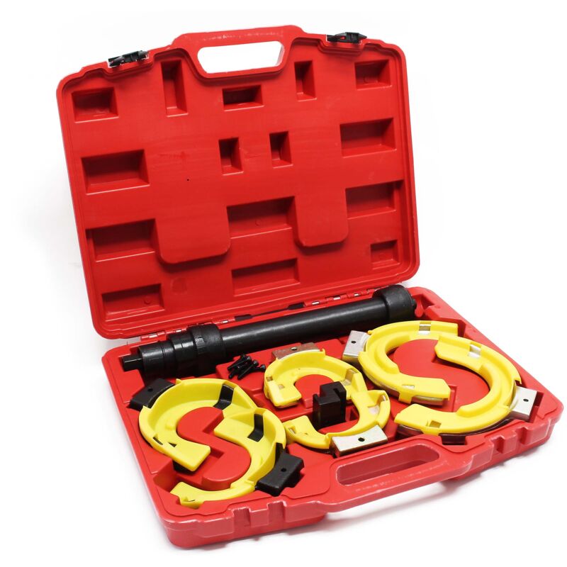 Wiltec Universal Federspanner Set für MacPherson Federbeine, Spannkraft ca. 1000 kg, Feder Montage für viele Automarken, Tuning Satz