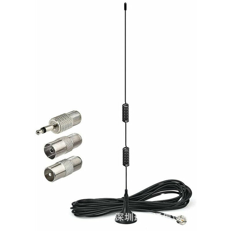 Universal-FM-Radioantenne, magnetische Basis, FM-Antenne, Schraube, F-Stecker, passend für AV-Audio-Stereo-Receiver zu Hause, drinnen und draußen, 75