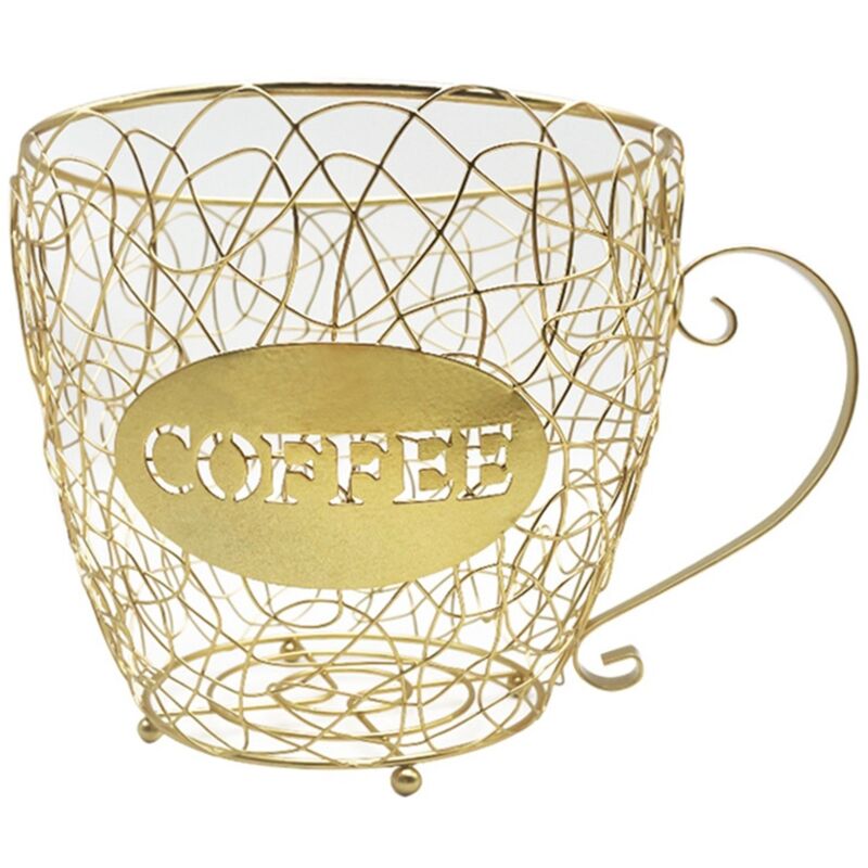 Universal Kaffeekapsel-Aufbewahrungskorb, Getränkehalter, Pod-Halter, Schwarz, für Zuhause, Café, Hotel, Golden