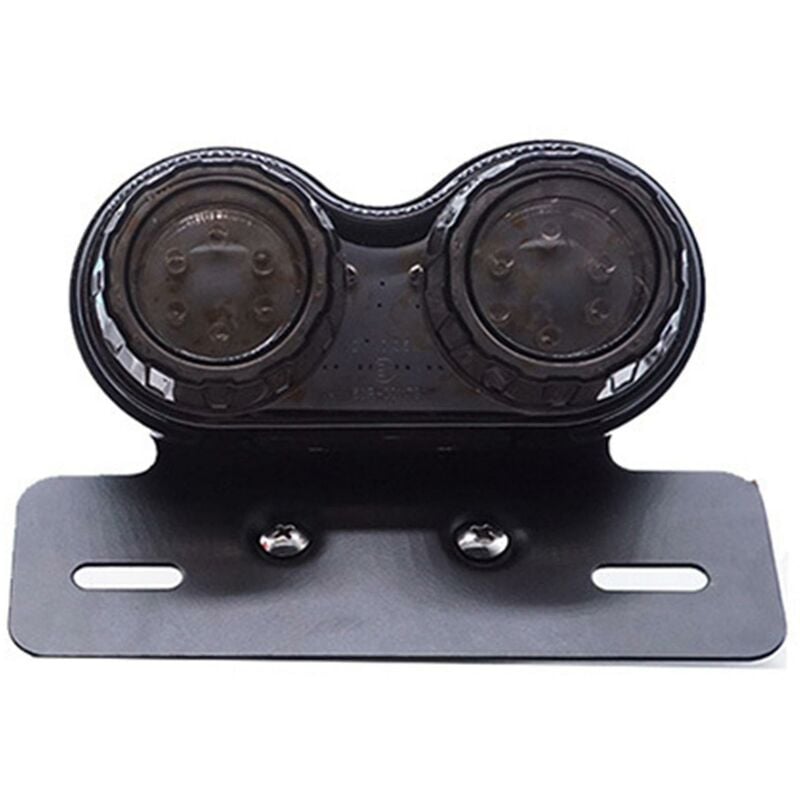 Woosien - Universal Motorrad Smoked Shell Rücklicht Multi-funktion Retro Modifizierte Led Mit Drehen Brems Ligh