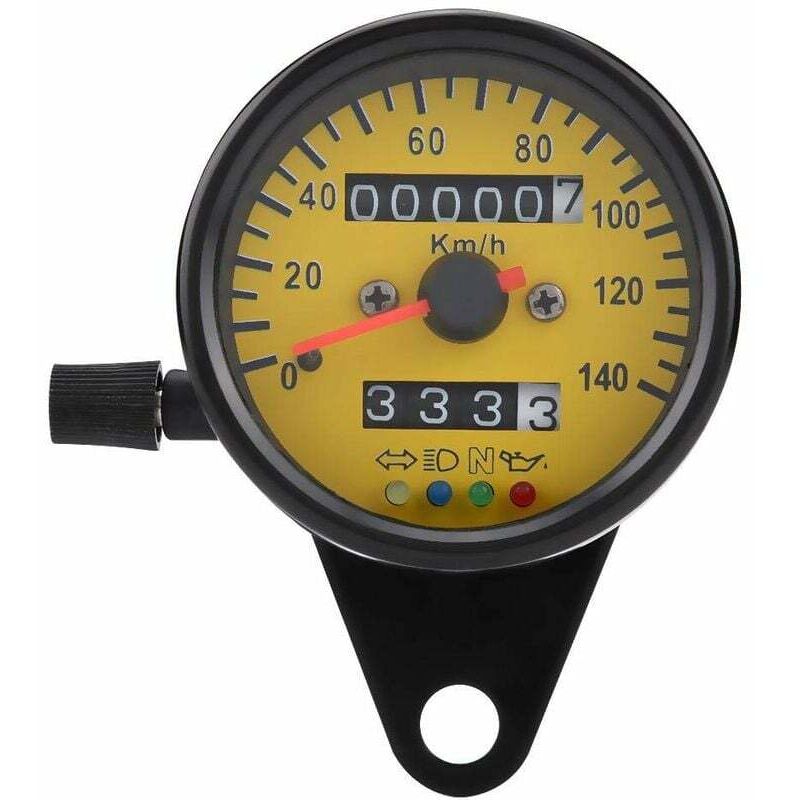 Universal Motorrad Tachometer Kilometerzähler 60mm Motorrad Meter Tacho Gauge mit Schwarz Anzeige