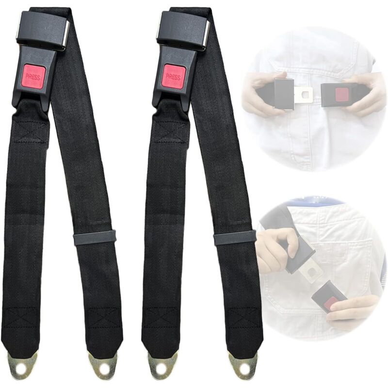 Universal Seat Belt for Golf Cart, Mobility Scooter, Electric Wheelchair, Compatible with Go Kart, EZGO, Yamaha, Club Car, UTV