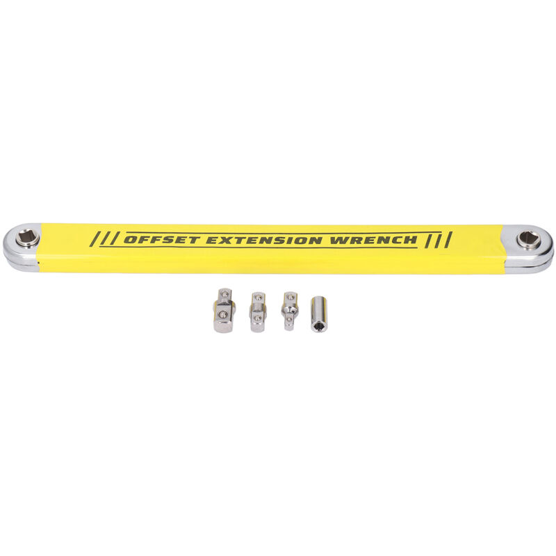 Universal-Verlängerungsschlüssel, Versetzter Verlängerungsschlüssel mit 1/2 Zoll, 1/4 Zoll und 3/8 Zoll Antriebsadaptern, Multifunktionsratsche.